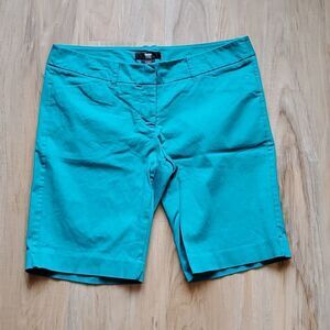 🔹️Mossimo Teal Mid Waist Stretch Bermuda Shorts Size 12